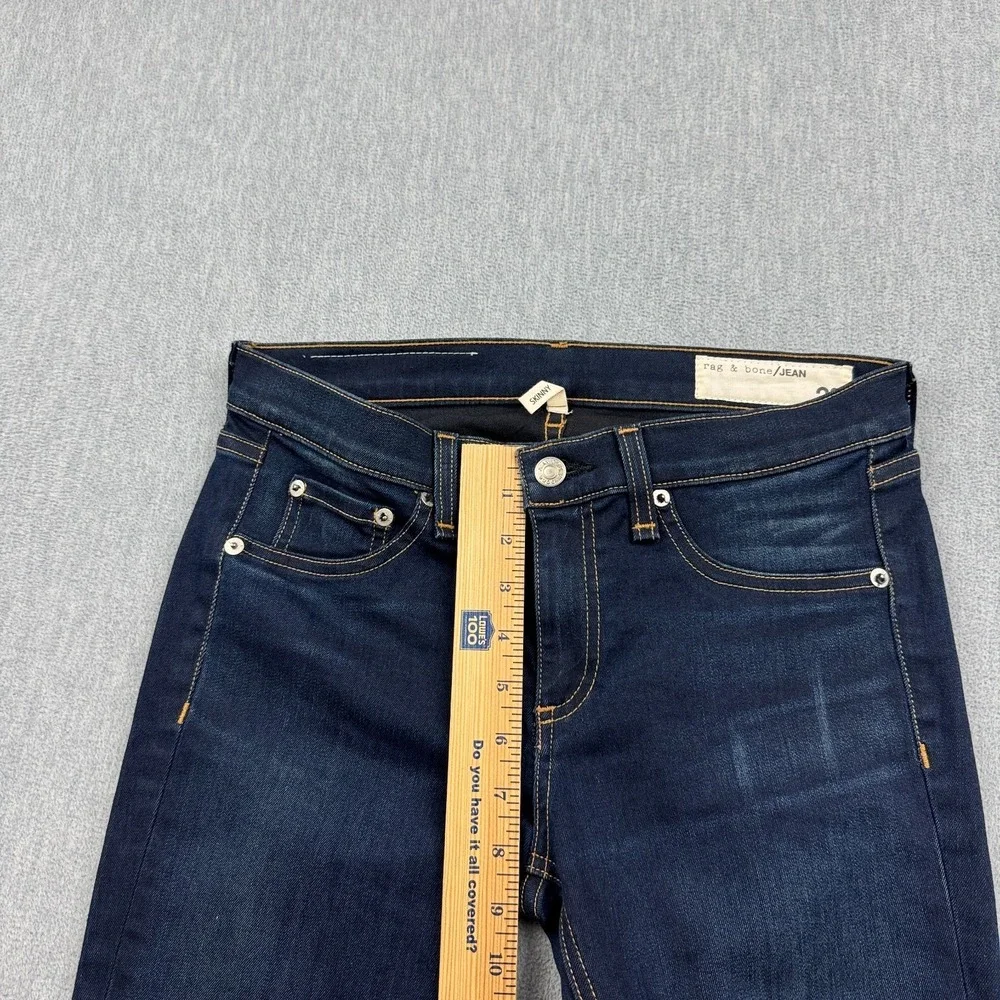 Rag & Bone Jeans Womens 29X30 Blue Denim Bedford High Rise Skinny Pants Classic